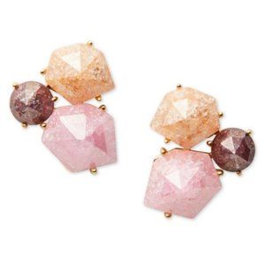 Kate Spade New York Gold-Tone Crystal Floral Facet Cluster Stud Earrings